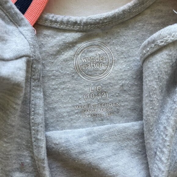 Girls Wonder Nation Gray Tank Top With "Be Kind Be Cool" & Butterfly Print L 10- - Picture 4 of 5